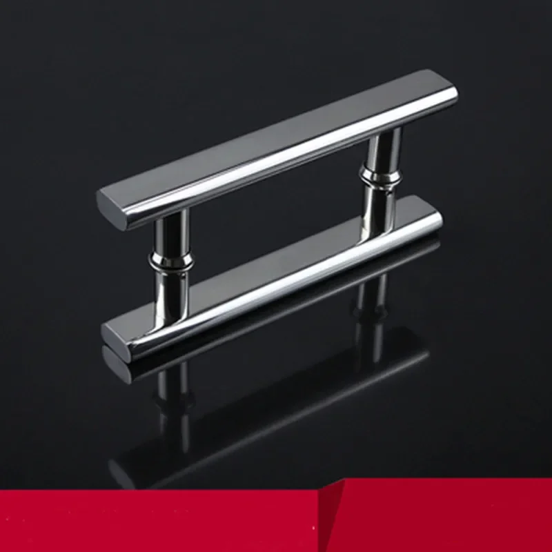 304 Stainless Steel Square Tube Paired Handle Shower Room Store Office Glass Door Square Double-Sided Handle (D-47) Free Shippin