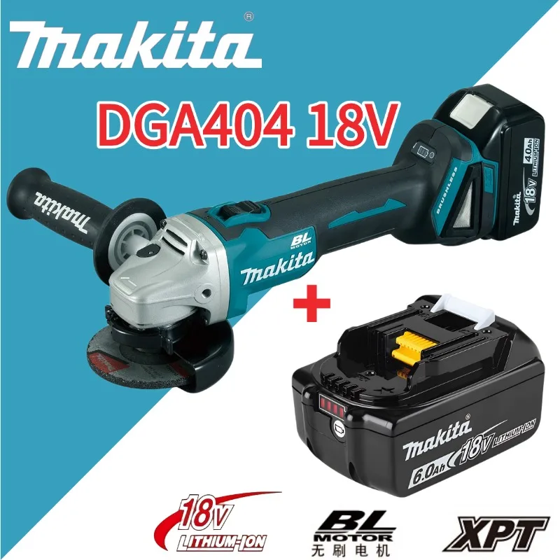 

New Makita DGA404 125mm Brushless Lithium Electric Angle Grinder 18V Rechargeable Cutting Machine High Power Machine Power Tool
