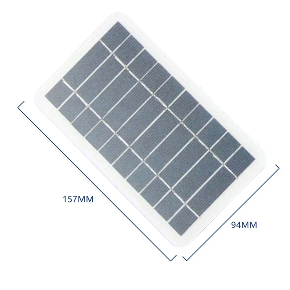 2W 5V Solar Panel Portable For Fast Phone Charging Outdoor Mini Solar Charger Outdoor Portable Solar Powered Single Crystal