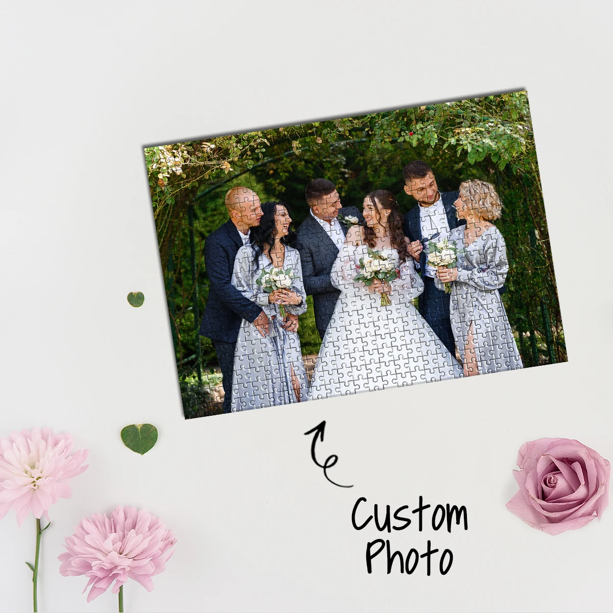 35/150/300/500/1000 قطعة صورة مخصصة شخصية الضغط الألغاز بازل قطع للأطفال لعبة الهدايا التذكارية