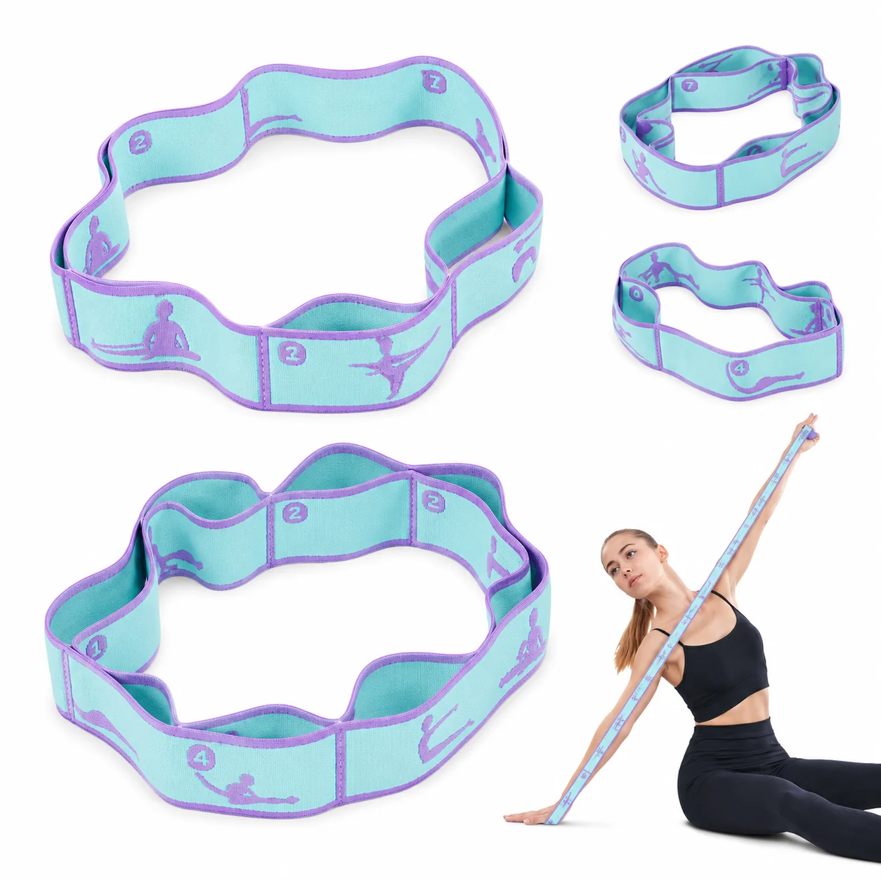 Pilates Yoga Bar - Faixa Elástica de Resistência para Treino