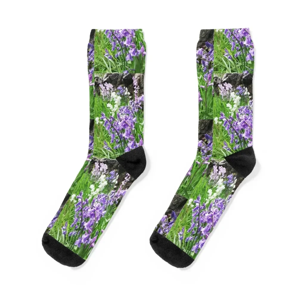 Bluebells photograph Socks soccer anti-slip FASHION Luxury Woman Socks Men's