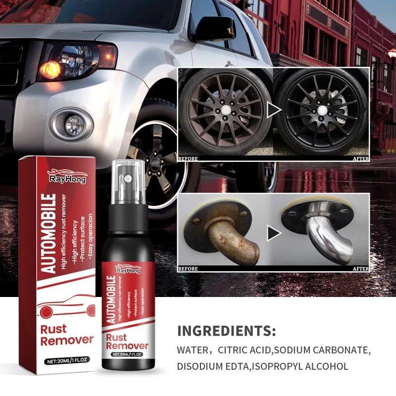 Car Rust Remover, Multi-functional Rust Remover for Cleaning, Decontaminating and Refurbishing Rust on Automotive Wheel Hub Parts