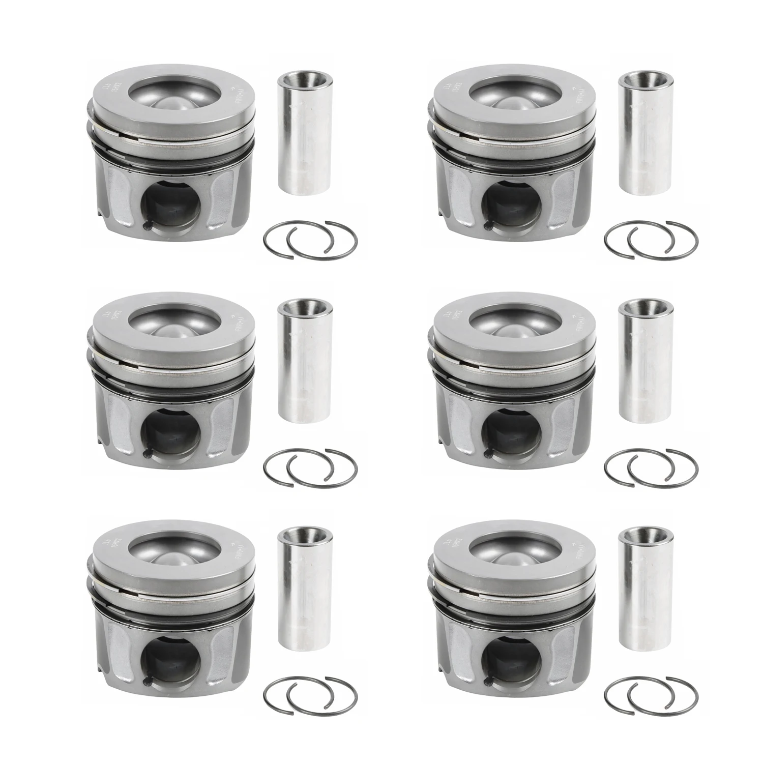 306DT TDV6 Engine 6pcs New Pistons & Rings Set for LAND ROVER RANGE ROVER JAGUAR 3.0 306DT 2993CC Diesel 2009-2017 Accessories