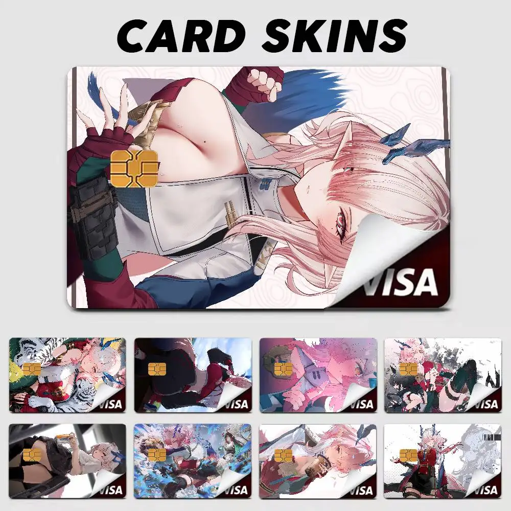 Hot Girl Mi Fu Cool Arknights Endfield Game Credit Card HD Stickers Game Card Decal Bus/Bank Waterproof Sticker