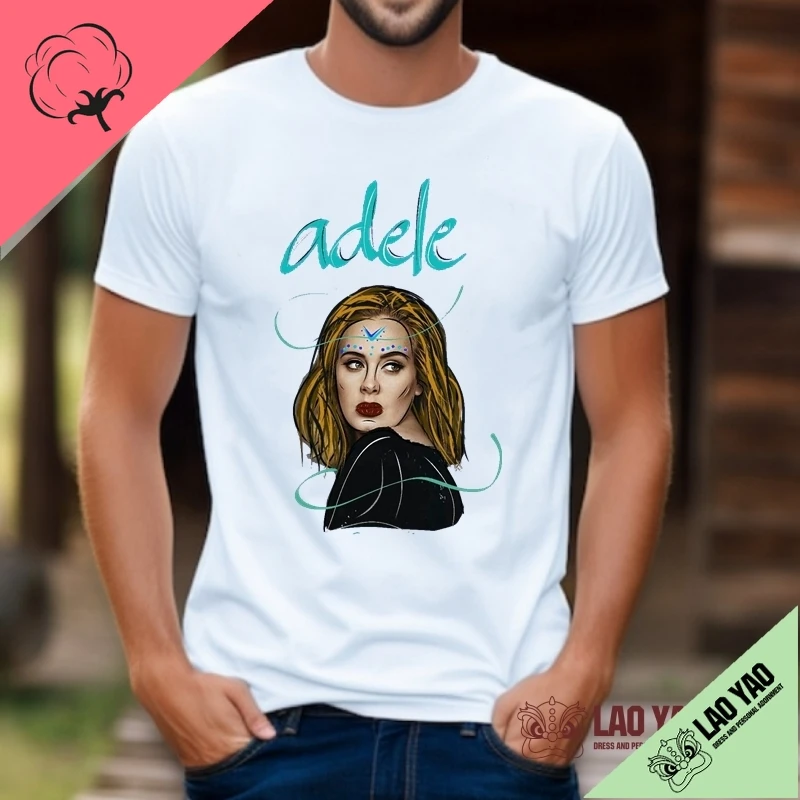 100% cotone Adele Rap t-shirt regalo per donna e uomo magliette per regalo musicale Harajuku Street Style t-shirt Unisex vestiti