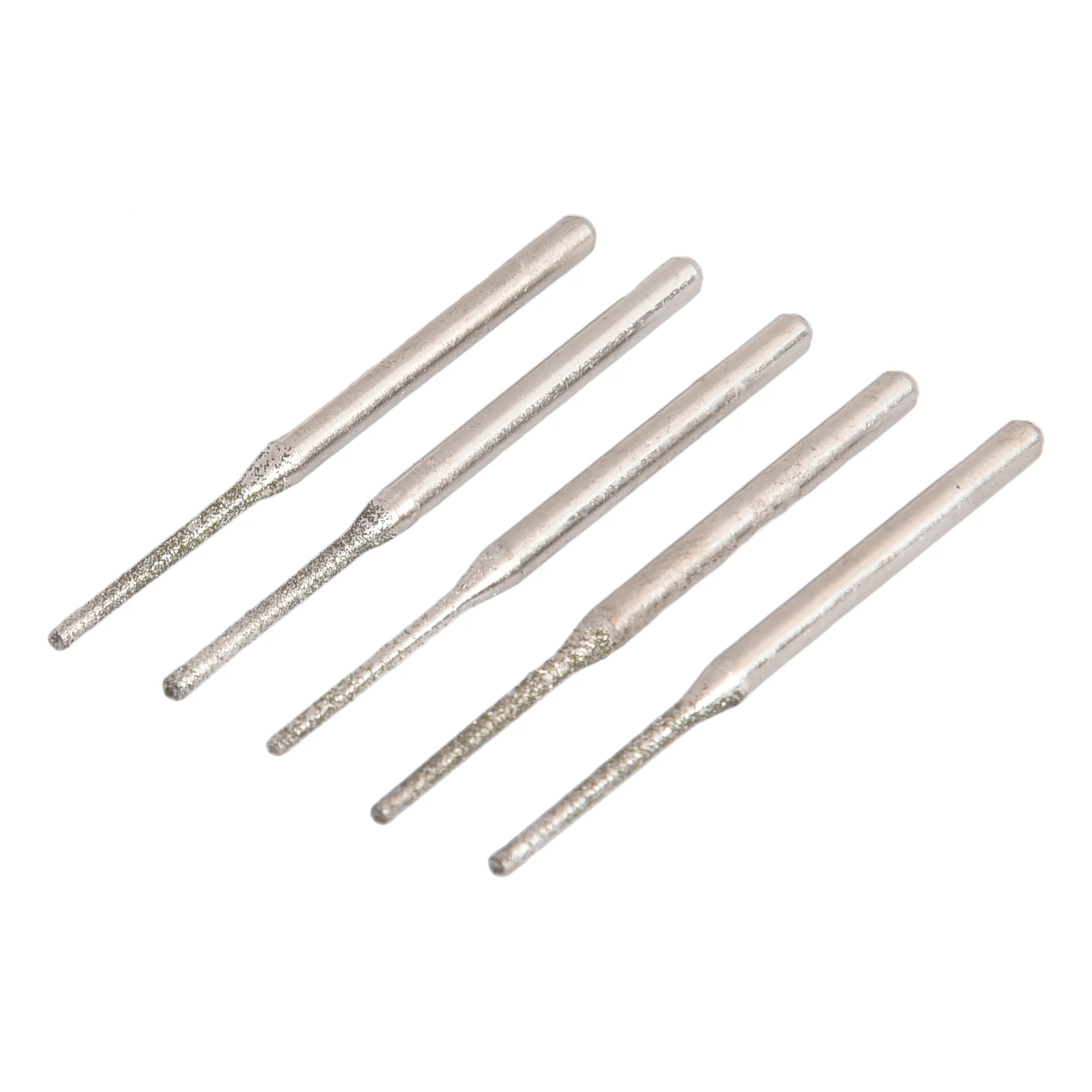 5pcs 0.8/1/1.2/1.5/1.8/2/2.5mm Diamond Coated Drill Bits With 2.35mm Shank Glass Jade Amber Jewelry Glass Diamond Drill Bit