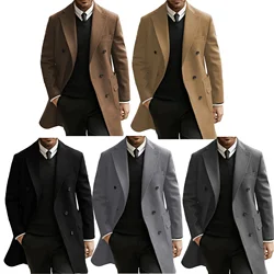 Modern Man Trench Coat Customized Full Man Terno Fashion Notched Lapel Double Breasted Elegant Men's Winter Jacket Men Jacket