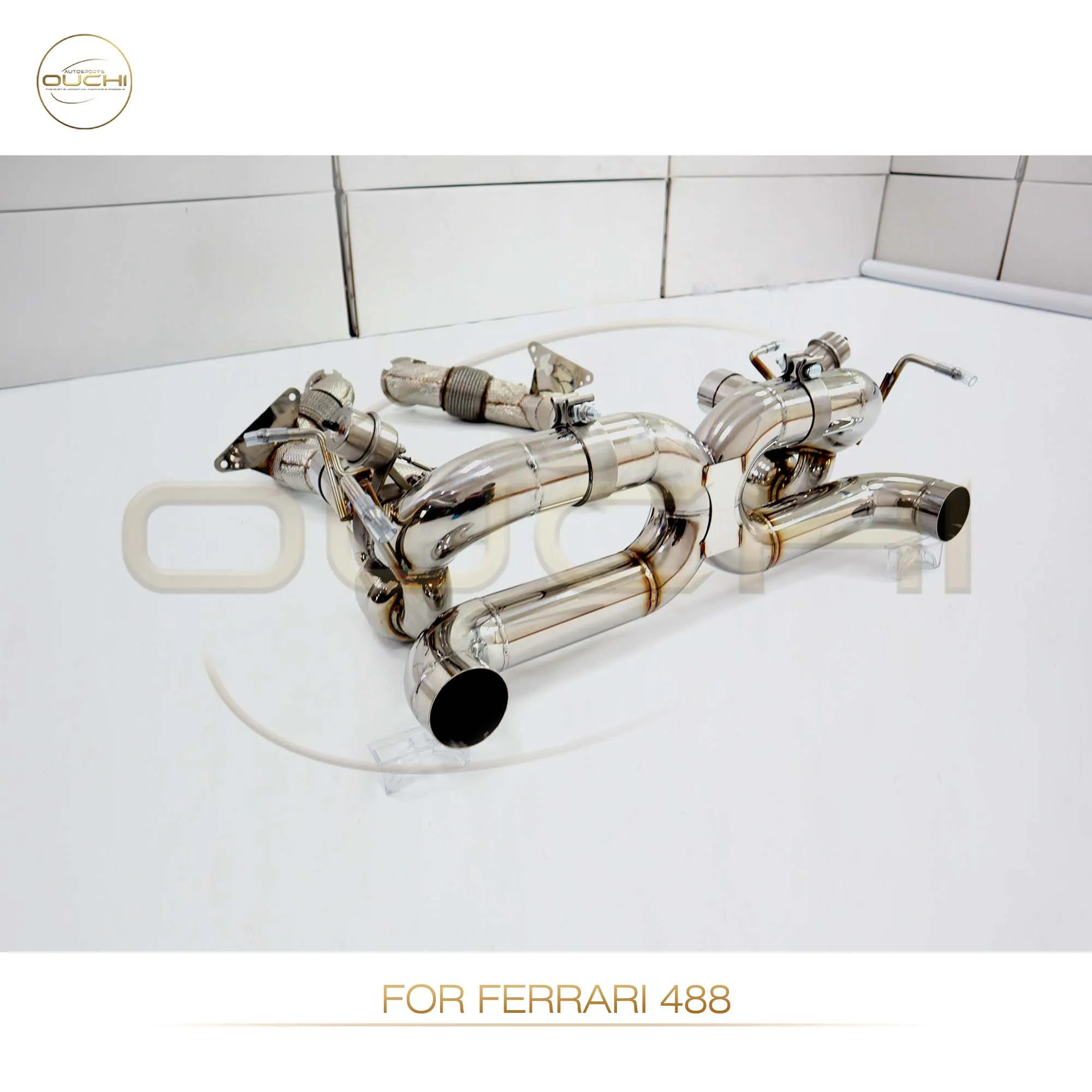 OUCHI Stainless steel Exhaust System Performance Catback Full exhaust for Ferrari 488 GTB 3.9T 2015-2018 With valve