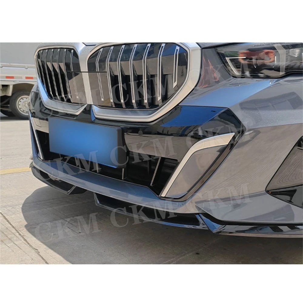 

ABS Front Bumper Splitter Lip Spoiler Chin Guard Body Kits Car Accessories for BMW 5 Series G60 G68 M Sport 2024+ Trims