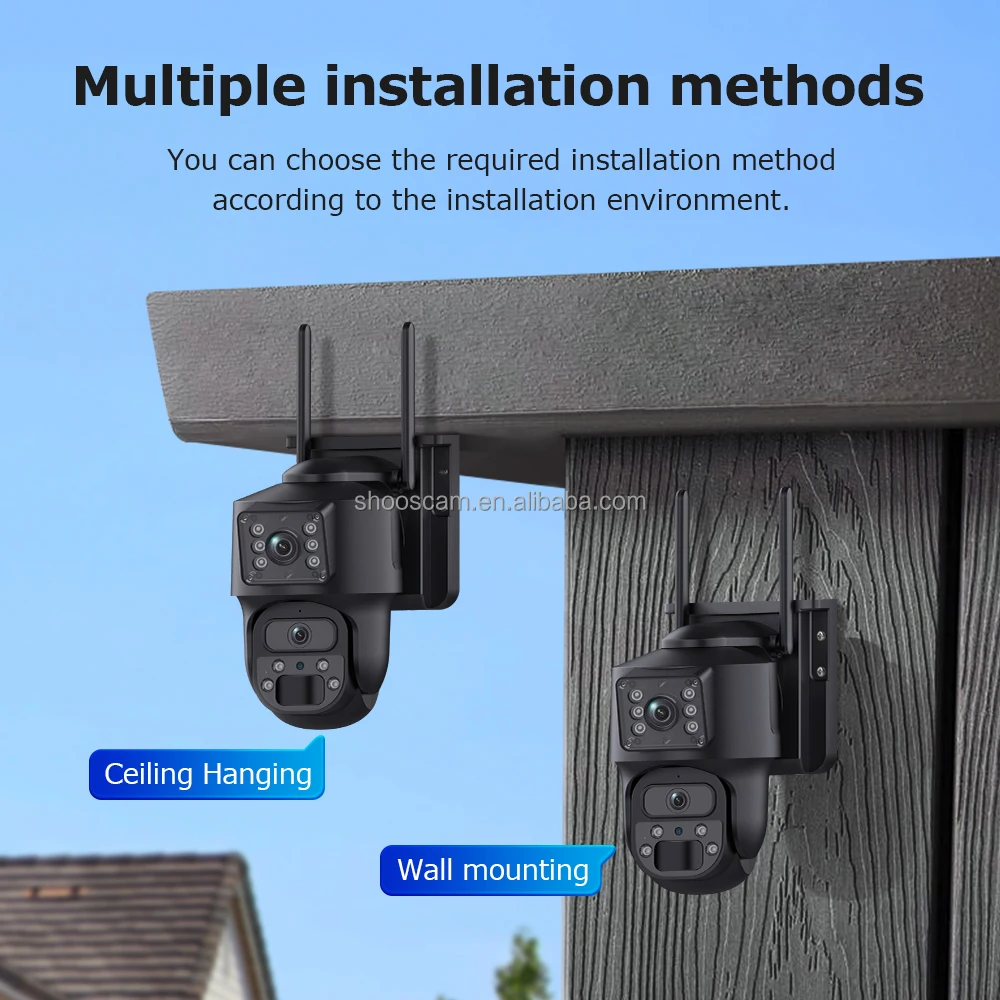 كاميرا ShooCam 6MP خارجية 4G PTZ اتجاهين الصوت Shoocam كامل اللون كاميرا تعمل بالطاقة الشمسية في الهواء الطلق للرؤية الليلية كاميرا تلفزيونات الدوائر المغلقة تعمل بالطاقة الشمسية #5