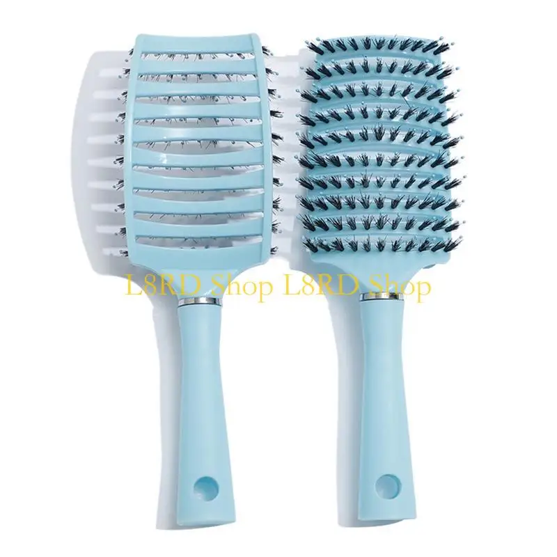 

L8RD Professional Hollow Out Hair Brush Bristles Detangling Hairbrush Massage Scalp Styling Tool for Women Men