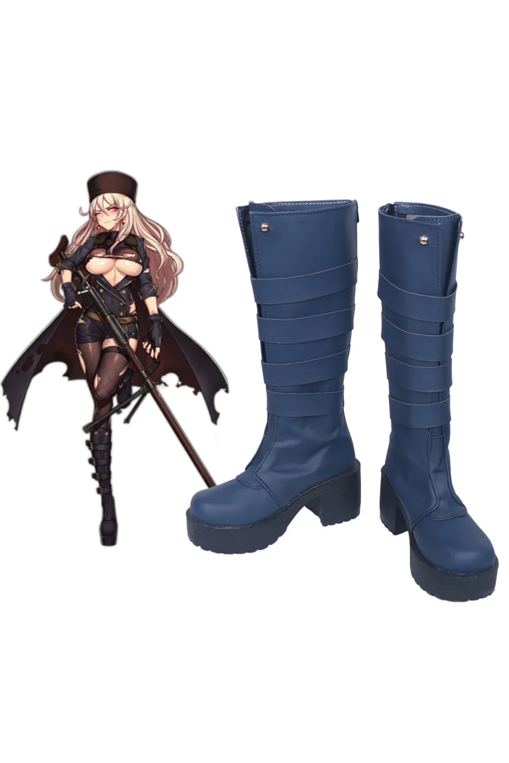 

Girls Frontline PTRD Girls Long Cosplay Boots Shoes Custom Made Any Size