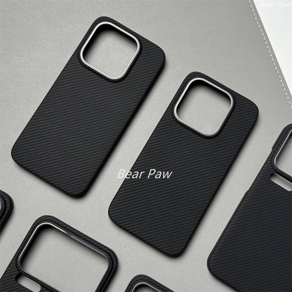 

Чехол из волокна для Xiaomi 17 Pro Max, арамидный магнитный чехол из углеродного волокна для Xiaomi 17 17 Pro, тонкие кевларовые чехлы из углеродного волокна