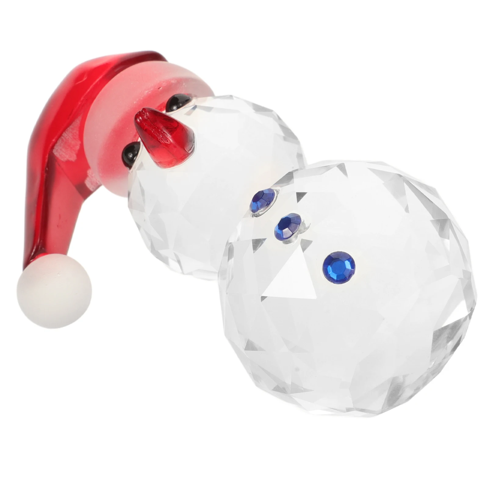 

Red Hat Snowman Ornaments Christmas Decoration Holiday Decorations Miniature Crystal Decorate