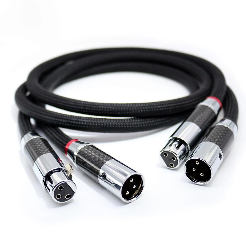 Hallo-end HIFI 2 core PVC Silber Überzogene 3 PIN Female XLR zu Männlichen XLR jack 3PIN Balance Audio signal Kabel Draht Linie