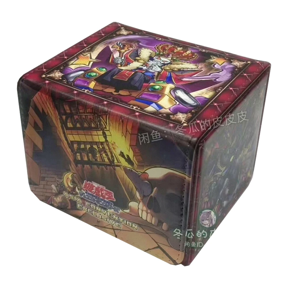 

Diy Self Made Yu-Gi-Oh! Mimighoul Master Card Storage Box Ygo Mimighoul Cerberus High-End Leather Magnetic Card Box Gift Toys