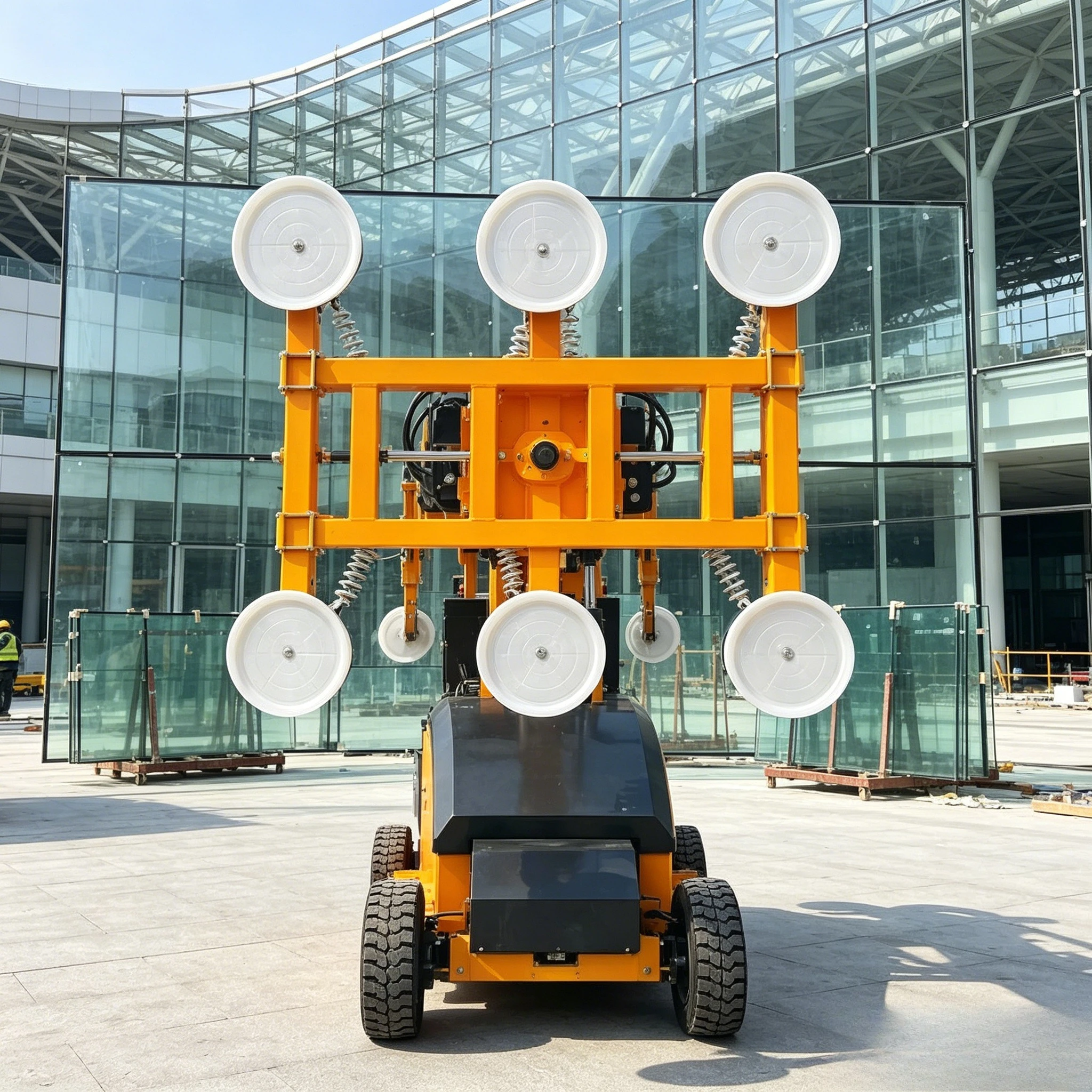 High Quality Sucker Glass Installation Trolley Full Electric Hydraulic 3m 4m 5m Suction Cup Vacuum Lifter for Sandwich Panel