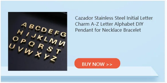 Cazador A-Z Initial Letter Box Chain Necklace for Men Stainless Steel Alphabet Pendant Man Chains Punk Jewelry Gift 2026