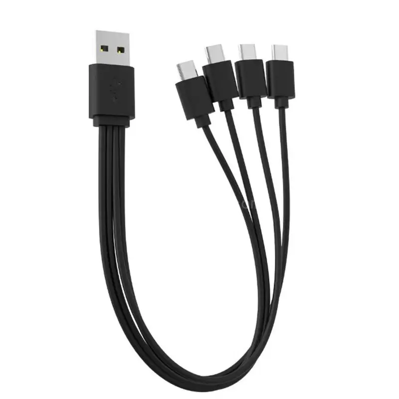 Multi Charging Cable USB C Splitter Cable 2/4 in 1 Fast Charging Cord 50cm