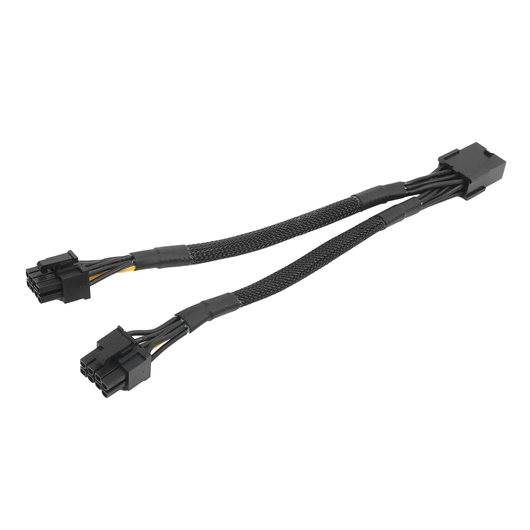 5PCS GPU Pcie 8 Pin Female To Dual 2X 8 Pin(6+2)Male PCI Express Power Adapter Braided Y-Splitter Extension Cable,20Cm-BCBW