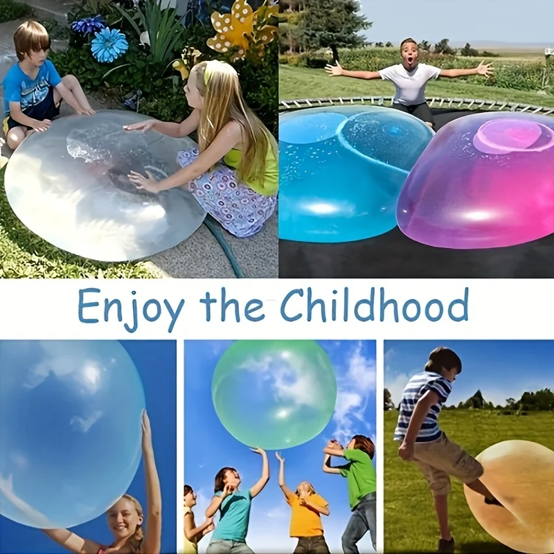 10pcs TPR Wubble Bubble Ball Large Inflatable Water Filling Ball Children\'s Toy Bouncy Ball Water Balloon Easter Gift