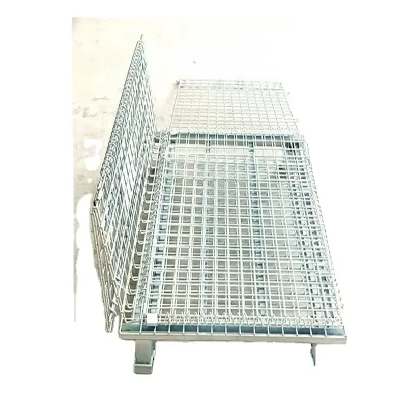 Includes foldable and stackable wire mesh storage cages for screen welding services Wine cases and pallet cages