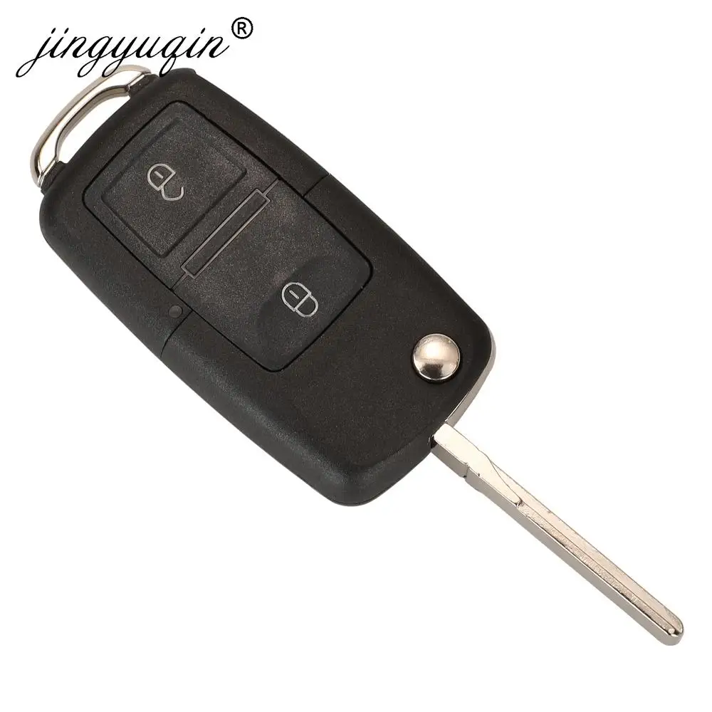 Jingyuqin 1J0959753N Remote Car Key 433Mhz ID48 For VOLKSWAGEN VW Beetle Bora Golf SEAT Toledo SKODA Octavia 2BTN Auto Flip Fob