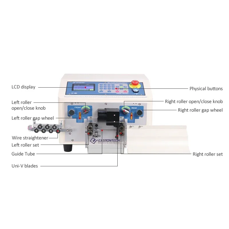 EW-02A+ Automatic Touch screen  6mm2 wire stripping cutting machine