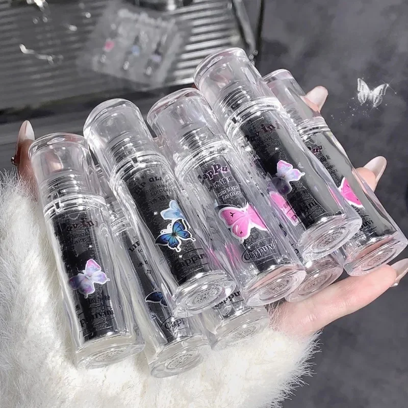 Neue Glanz tönung dauerhafte Lippenstift Wasser Licht nackt Spiegel Glas Lippen glasur Set feuchtigkeit spendende Gelee Öl Lippen Make-up Mädchen Kosmetik