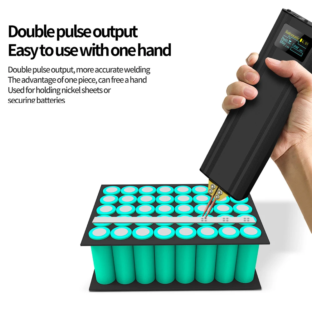 

18650 аккумуляторная ручка для точечной сварки, цифровой аппарат для точечной сварки, ручной аккумулятор, аппарат для точечной сварки, 5000 мАч, 80 передач с никелевым листом