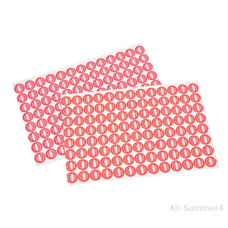 208 قطعة 10 مم ضمان ملصق ختم هش ملصق باطلة عالمي مضمون