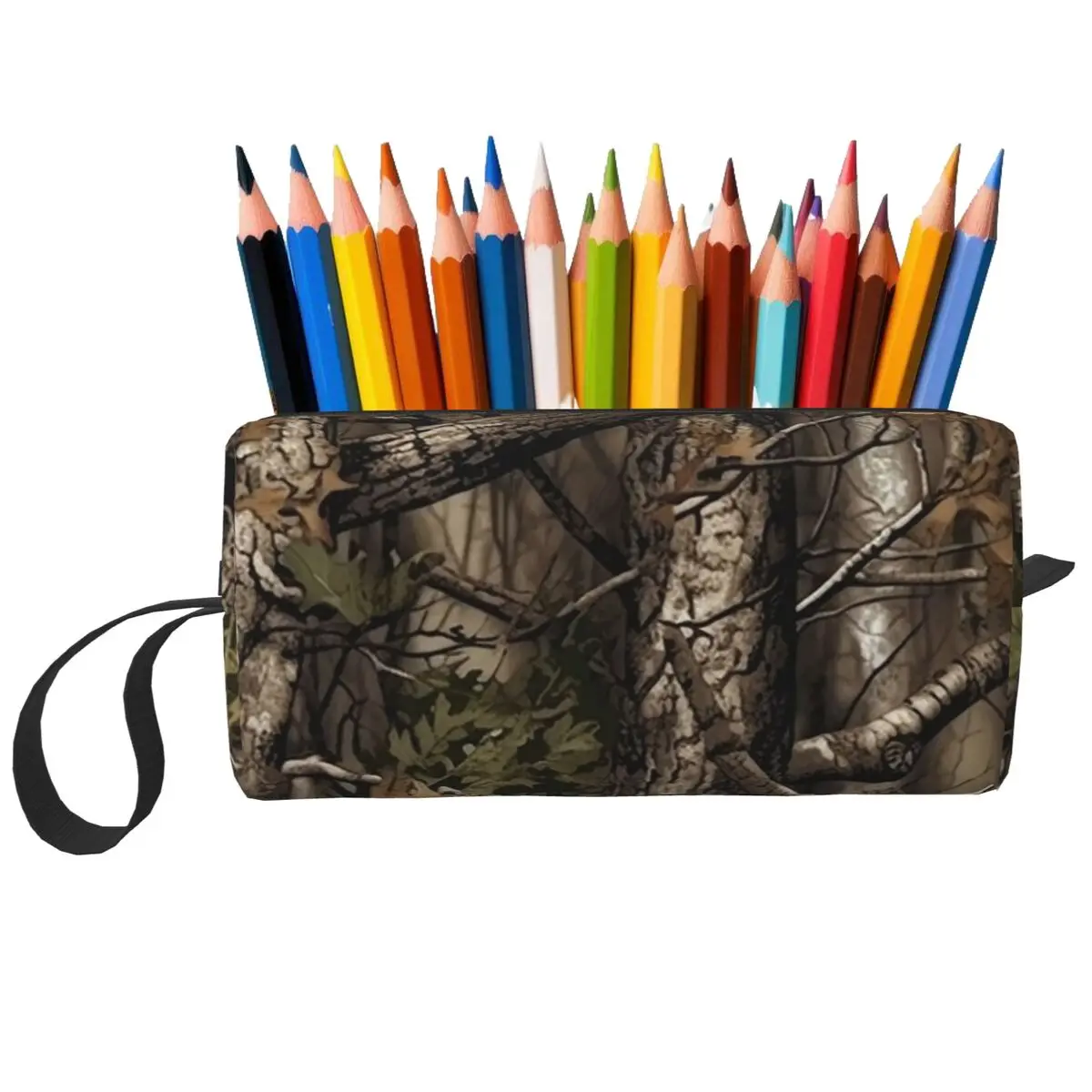 Real Tree Forest Camo Camouflage Pattern Federmäppchen, Stiftbox, Bleistiftbeutel, Schreibwaren, Reise-Organizer für Damen