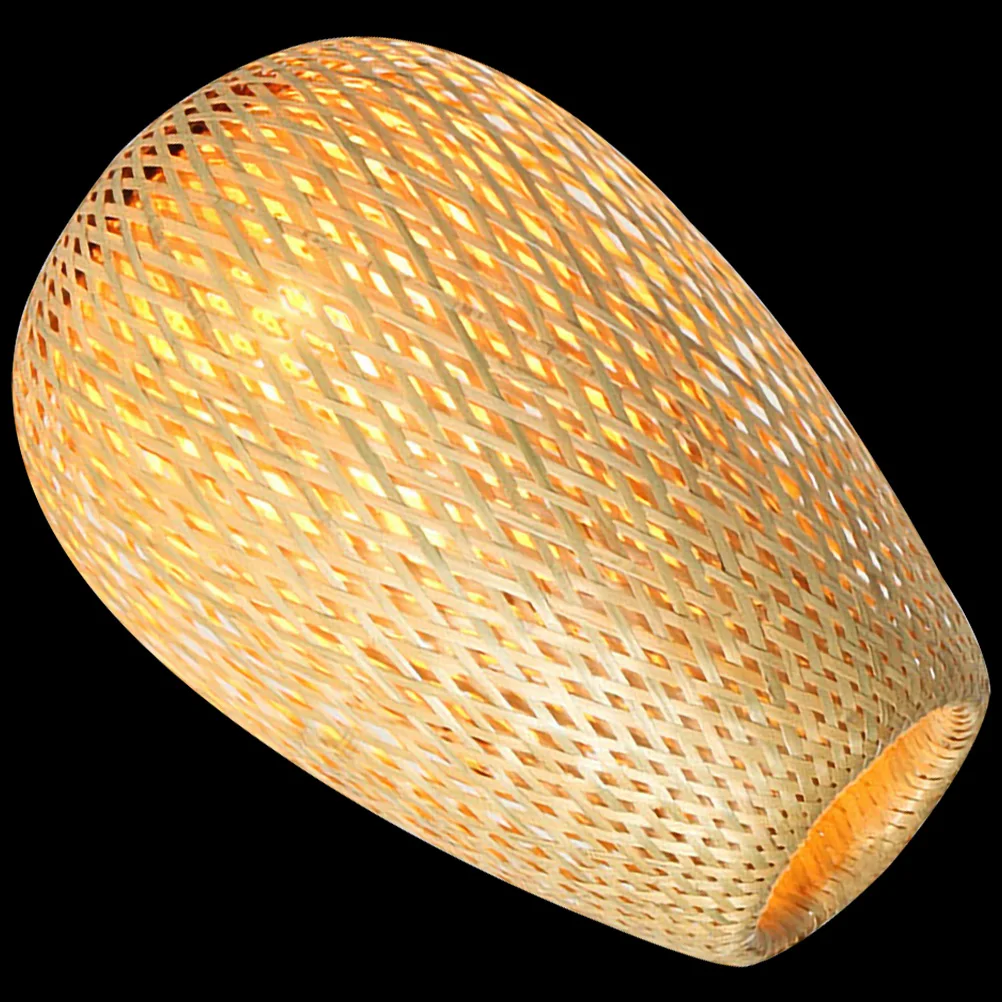 

Bamboo Lampshade Pendant Woven Replacement Shades Round Cover Decorative Rustic