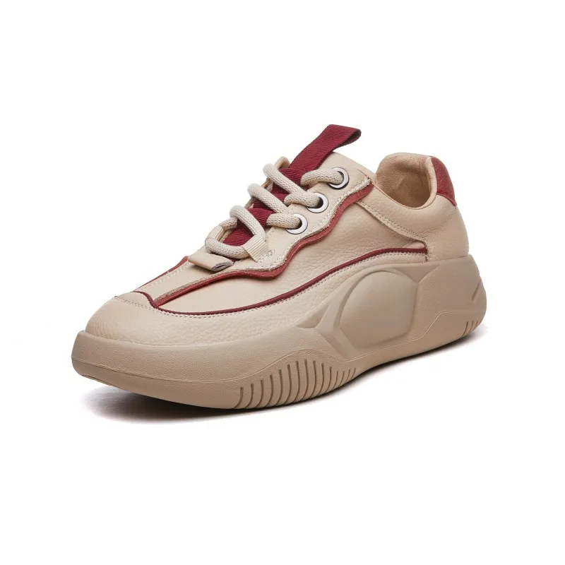 รองเท้ากีฬาพื้นเดี่ยวของผู้หญิงรองเท้าคุณพ่อระบายอากาศได้ดีรองเท้าหลากหลายใหม่เบาพื้นรองเท้าหนาเหมาะกับฤดูใบไม้ร่วง