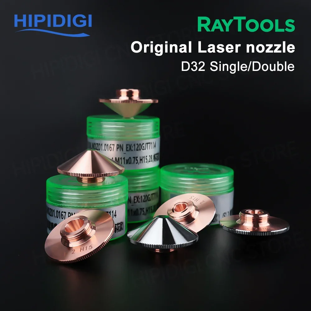RAYTOOLS Original Nozzle D32 M14 H15 Plate Cutting Nozzle D32 M14 Nozzle Single Double Layer Standard Nozzle for RAYTOOLS