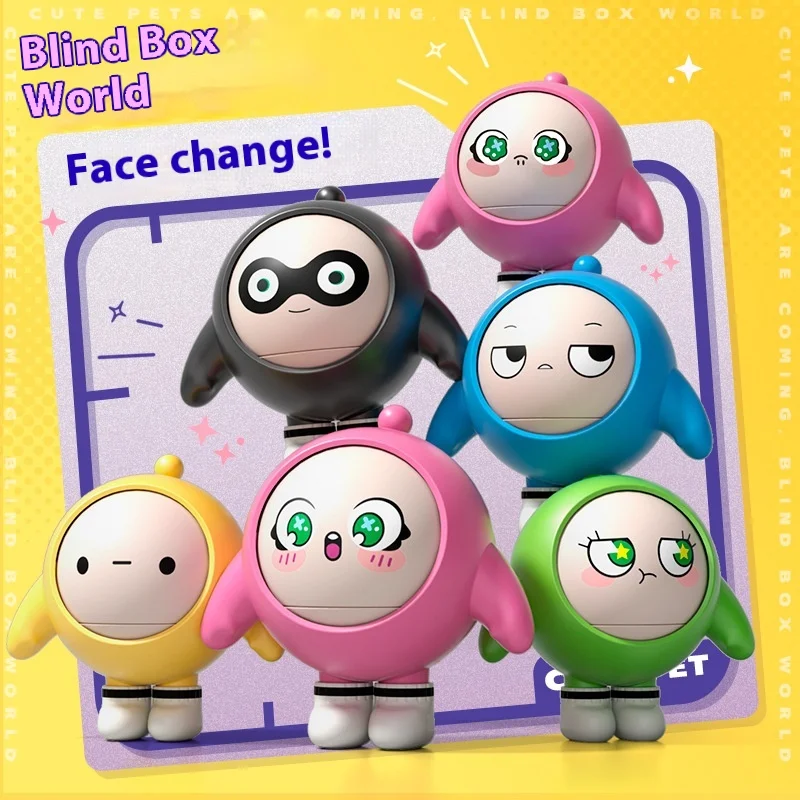 

Face Changing Egg Party Spinning Stress Relief Toy Children's Blind Box Toy Handmade Dolls Ornaments Small Gifts Blind Bag
