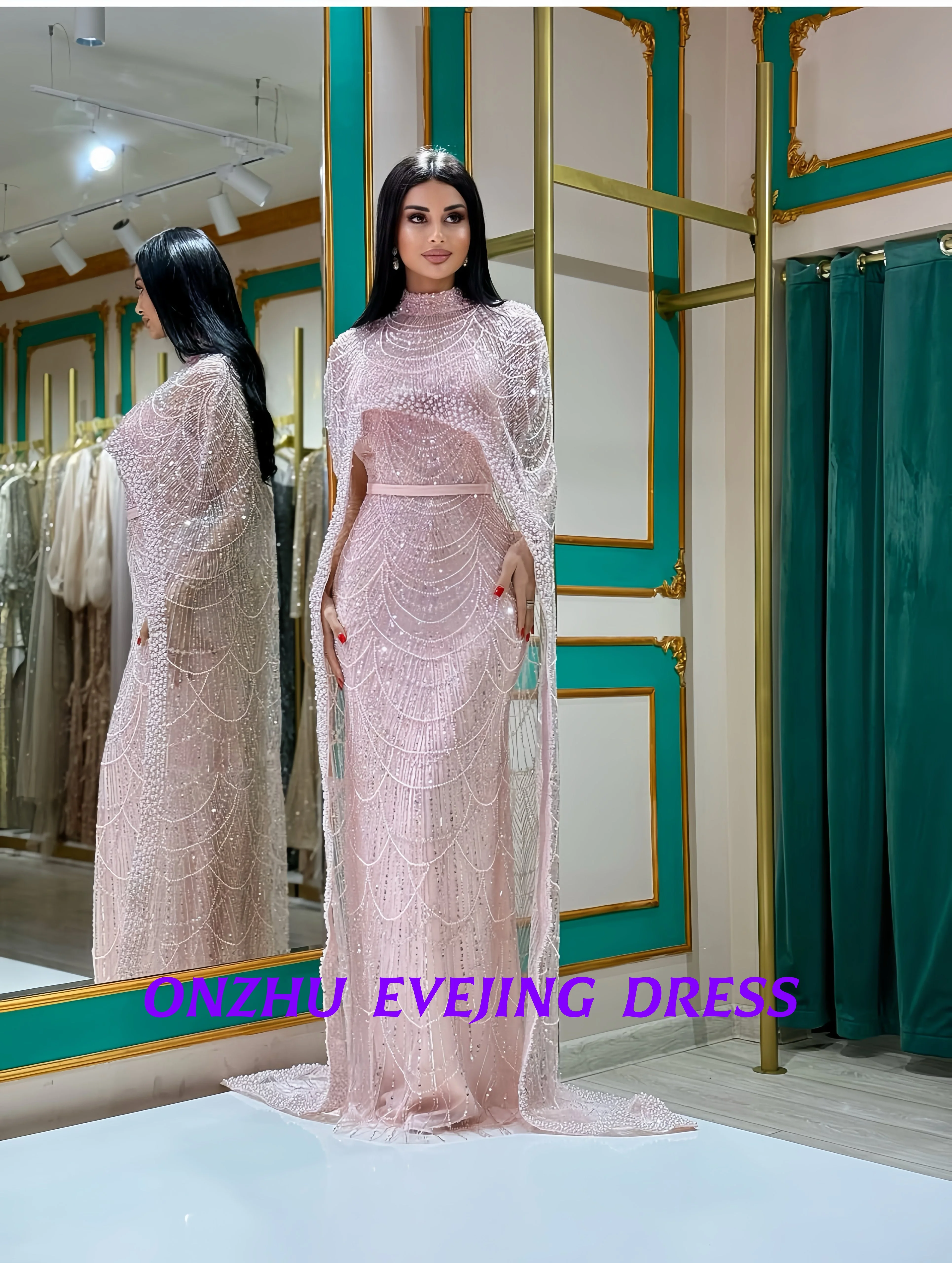 

Customized strapless shawl sleeveless mermaid women evening dress dresses for special occasions