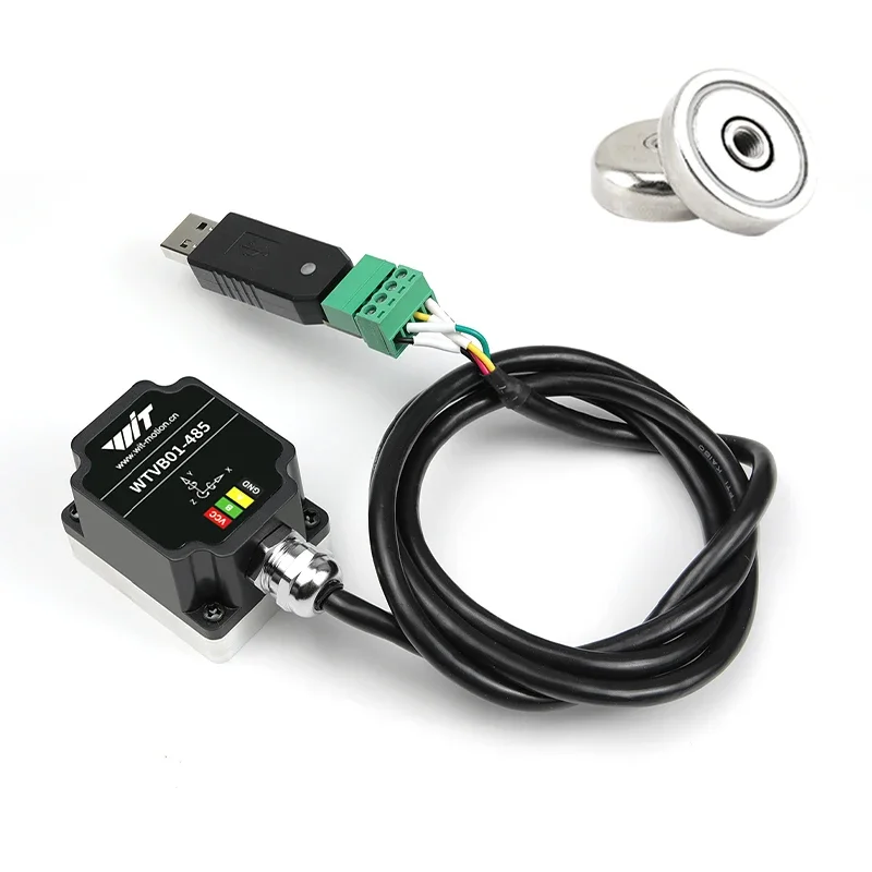 2026 WitMotion WTVB02-485 3 Xial Vibration Sensor+Speed+Amplitude IP68 Waterproof Sensor For Motor Pump Vibration Monitoring