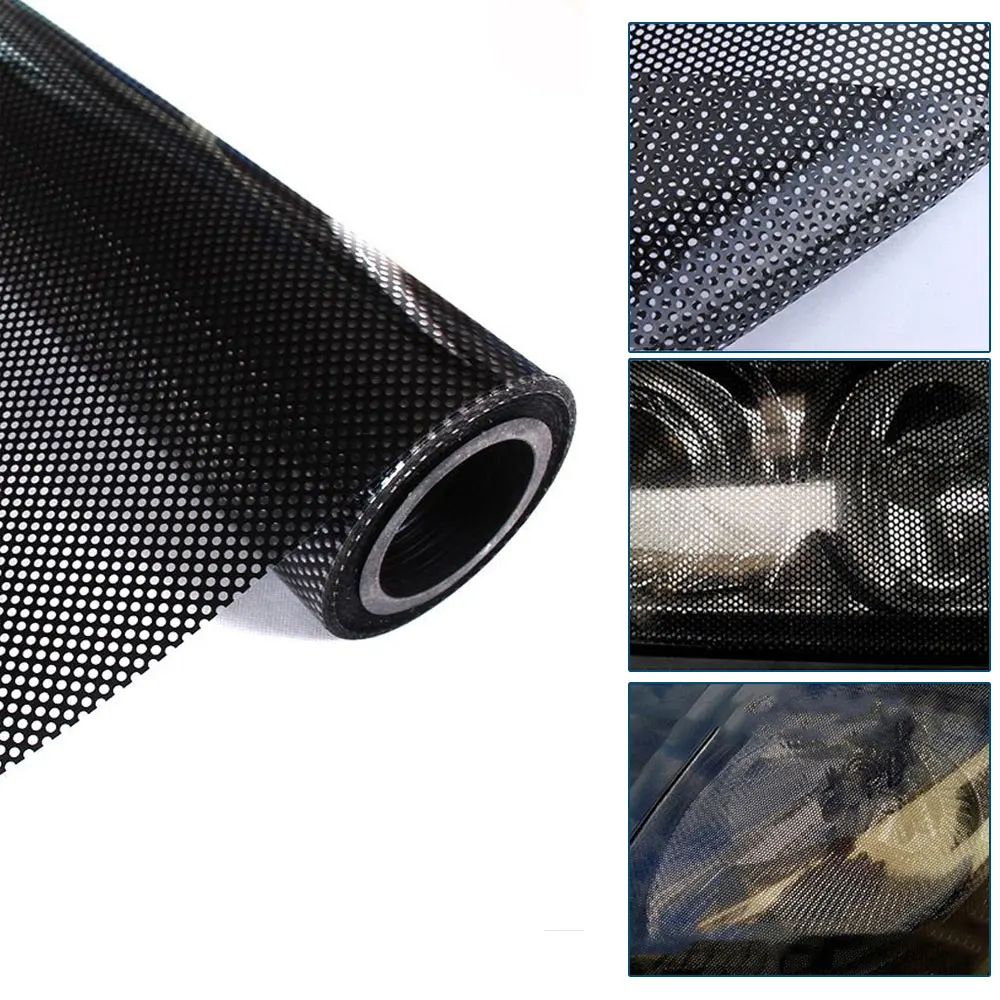 

30*106cm Wrap Hollow Automobile Lamp Film Grid Side Shield Headlamp Taillight Film Honeycombs Pattern Car Wrap Honeycomb Sticker