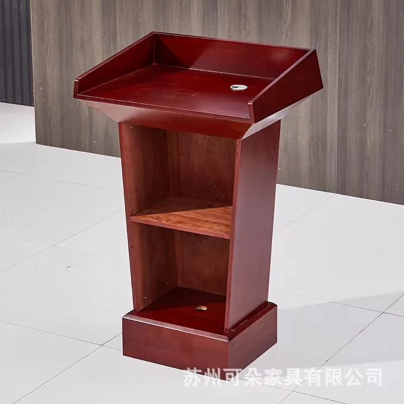 Lecture desk Leader's speech desk Welcome Podium Multimedia school Solid wood reception Meeting room Host table