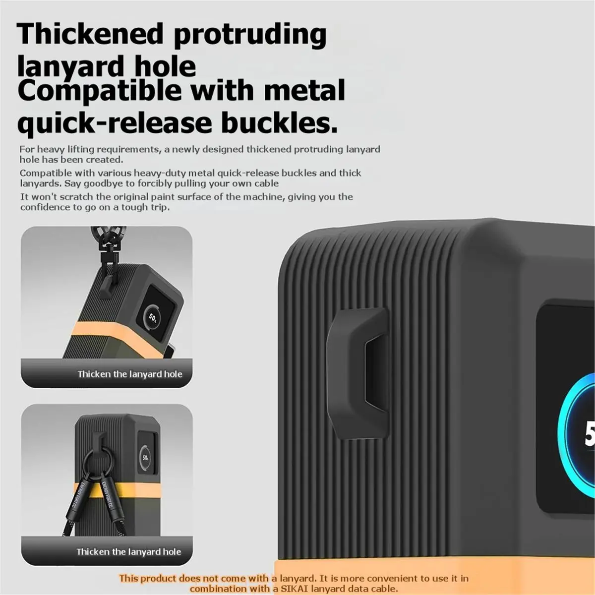 ABGN Silicone Case for Nexode 200W Power Bank 25000mAh, Shockproof Cover with Precise Cutouts