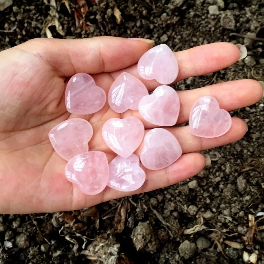 Crafts Healing Wand Meditation Therapy Spiritual Fluorite Heart Crystal Stones Healing Gemstones Rose Quartz Crystals