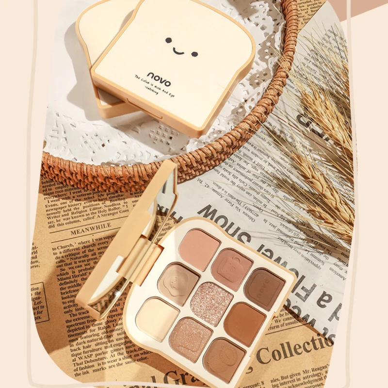 Beauty Makeup Novo - NOVO Toast 9 Warna Matte Eyeshadow