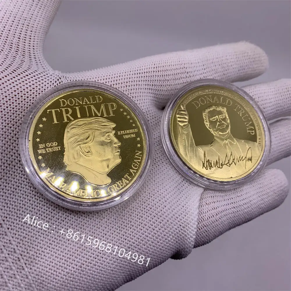 2024 President United States Donald Trump Challenge Coin Make America Great Again Gold Coin For Fans Gift