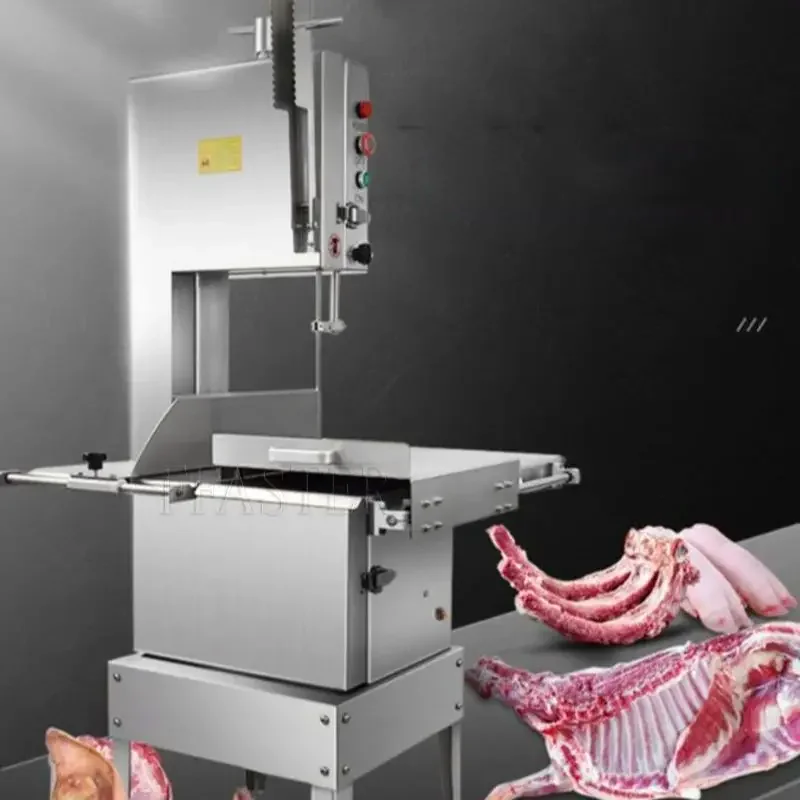 Segatrice elettrica per taglio osseo Taglierina per ossa per sega a nastro commerciale automatica da tavolo in acciaio inossidabile per cucina domestica