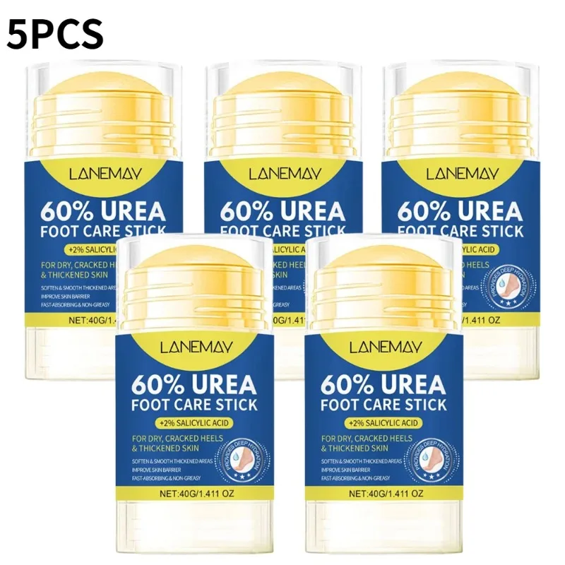 60% Urea Foot Care Cream Stick - Intensive Cracked Heel Repair, Callus Remover for Dry Feet - Fast Absorbing Foot Skin
