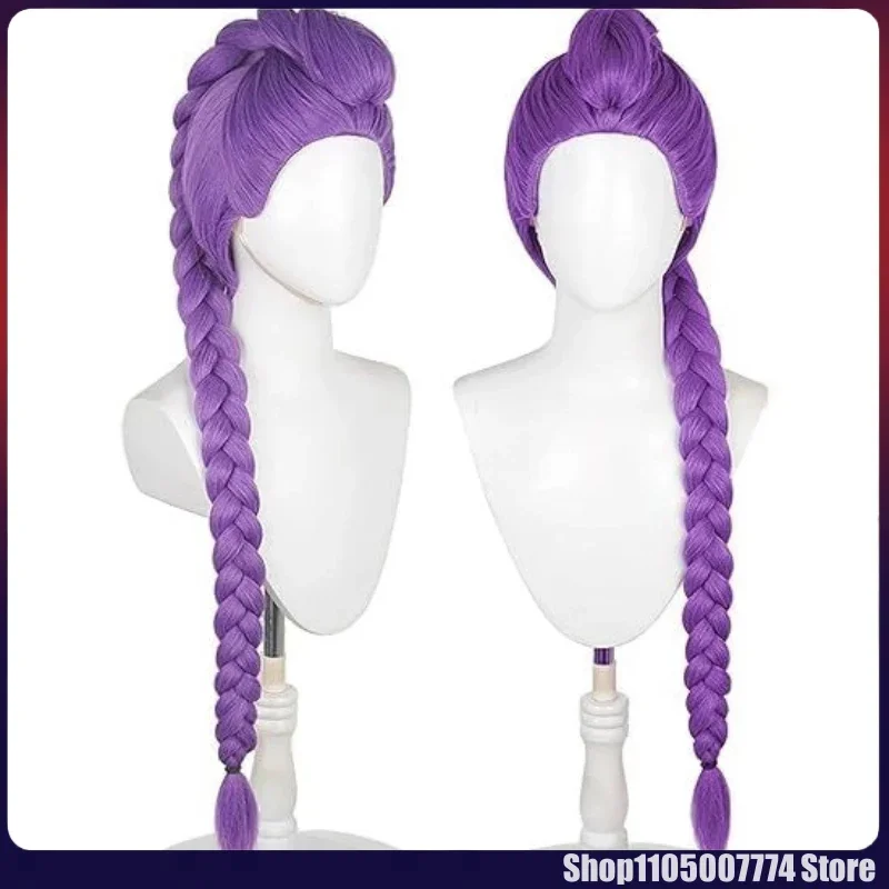 Donna Uomo Demon Hunters Parrucche Cosplay Anime Rumi Mira Zoey Parrucche per costumi Trecce viola Accessori per bambini Parrucca Rumi Prop