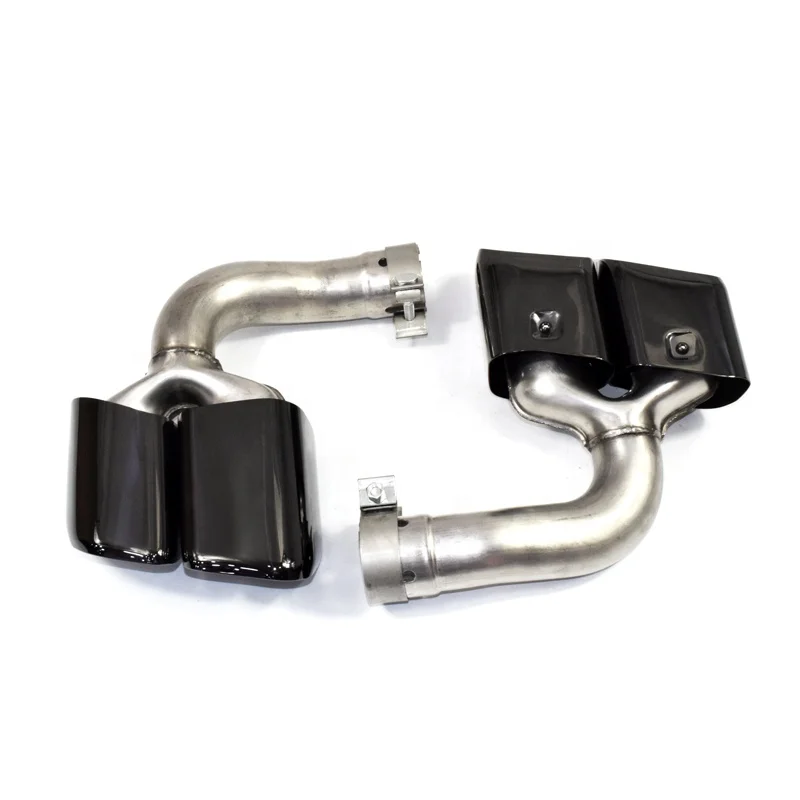 

SYPES Black Square Exhaust Pipe 304 Stainless Steel Muffler Tip For Porsche Cayenne Turbo 2018-2020 Exhaust FourSquare Tailpipe