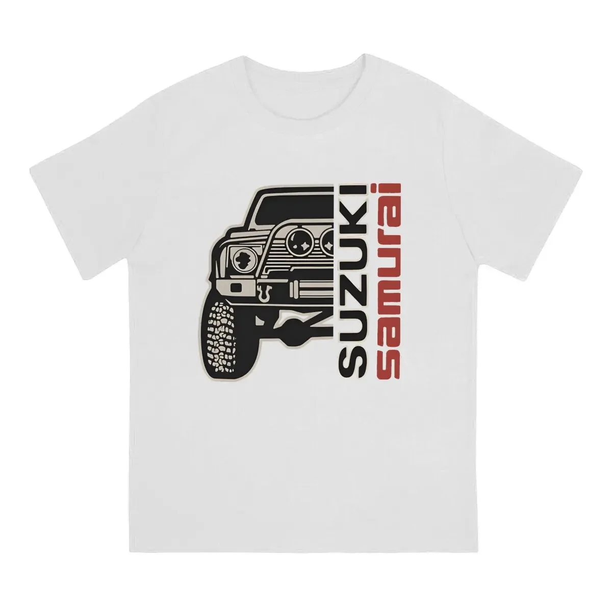 Novelty Samurai Car T-Shirt for Men Round Neck Cotton T Shirts S-SUZUKI Short Sleeve Tees Gift Idea Clothes